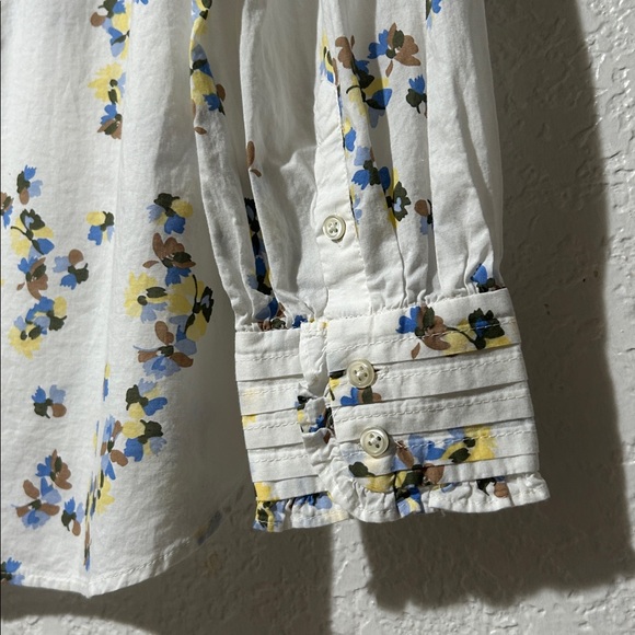 New-Talbots Petite Pleaded Ruffle Trim Floral Blouse. NWOT - Picture 9 of 14